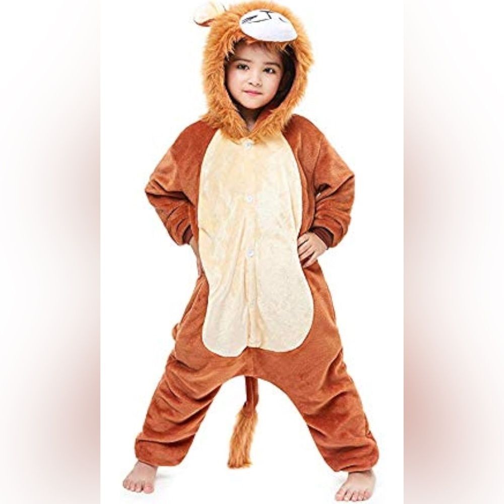 Cozy Brown and Cream Lion Onesie